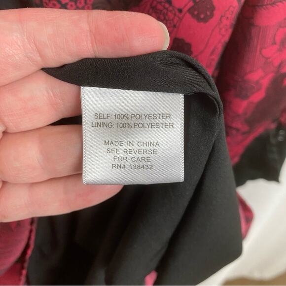 ModCloth Red&Black Retro Goddess Romance Long Sleeve Dress Sz.8 - Picture 13 of 16